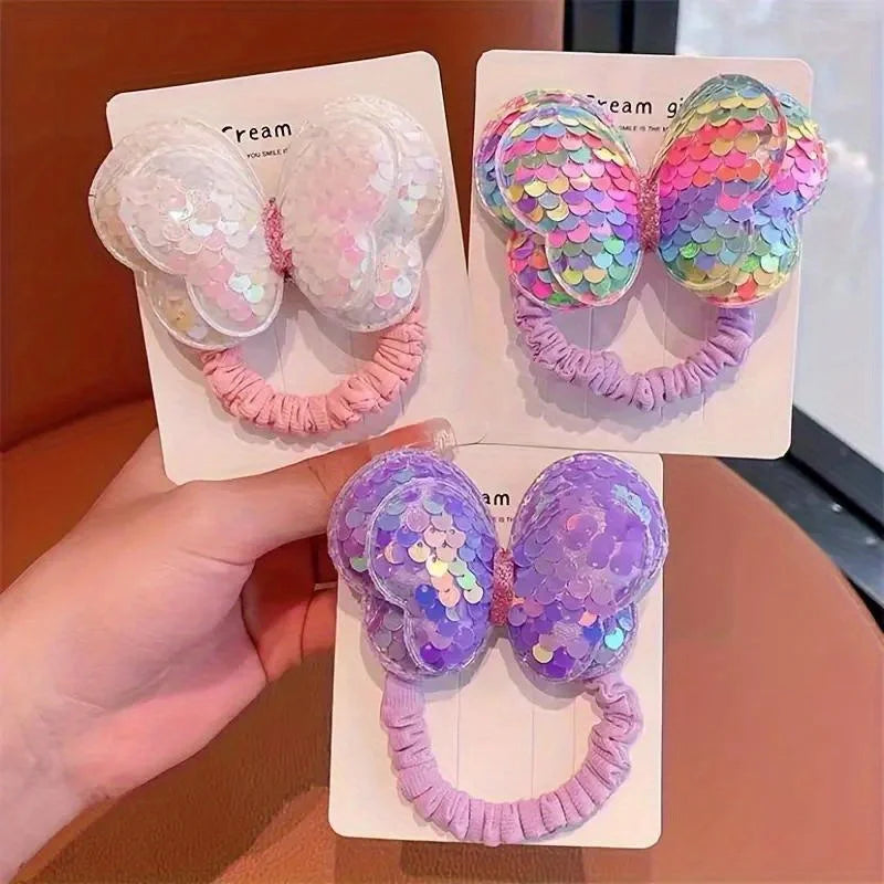 Clearance_200PCS Women Girls Colorful Nylon Elastic Hair Bands Ponytail Hold Small Hair Tie Rubber Bands Scrunchie Hair Accessor