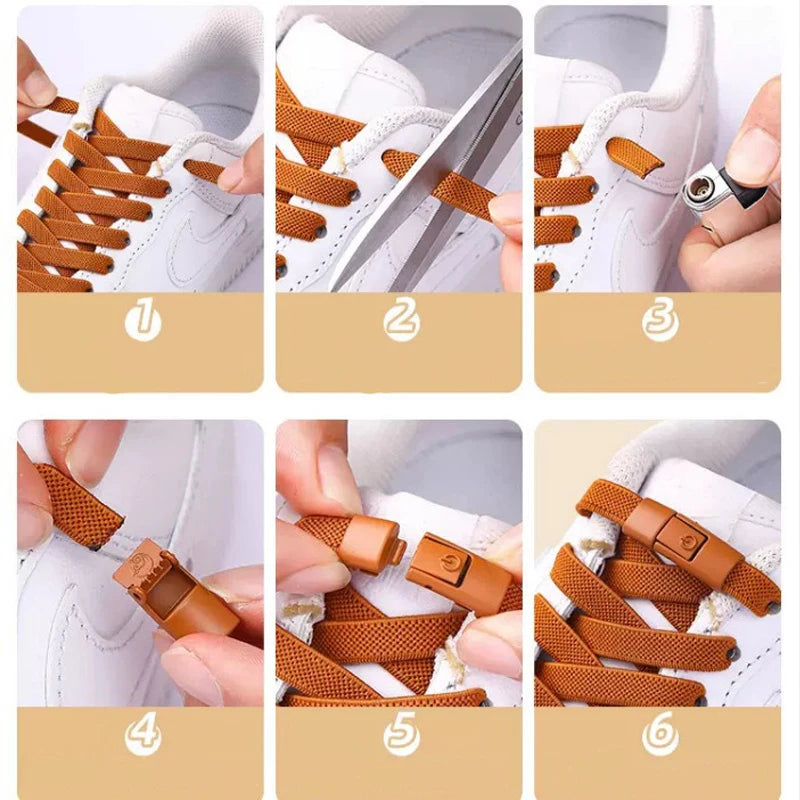 Lacets élastiques baskets Tennis sans cravate lacets de chaussure serrure lacets sans attaches enfants adulte lacet chaussures accessoires 1 paire/2 paire
