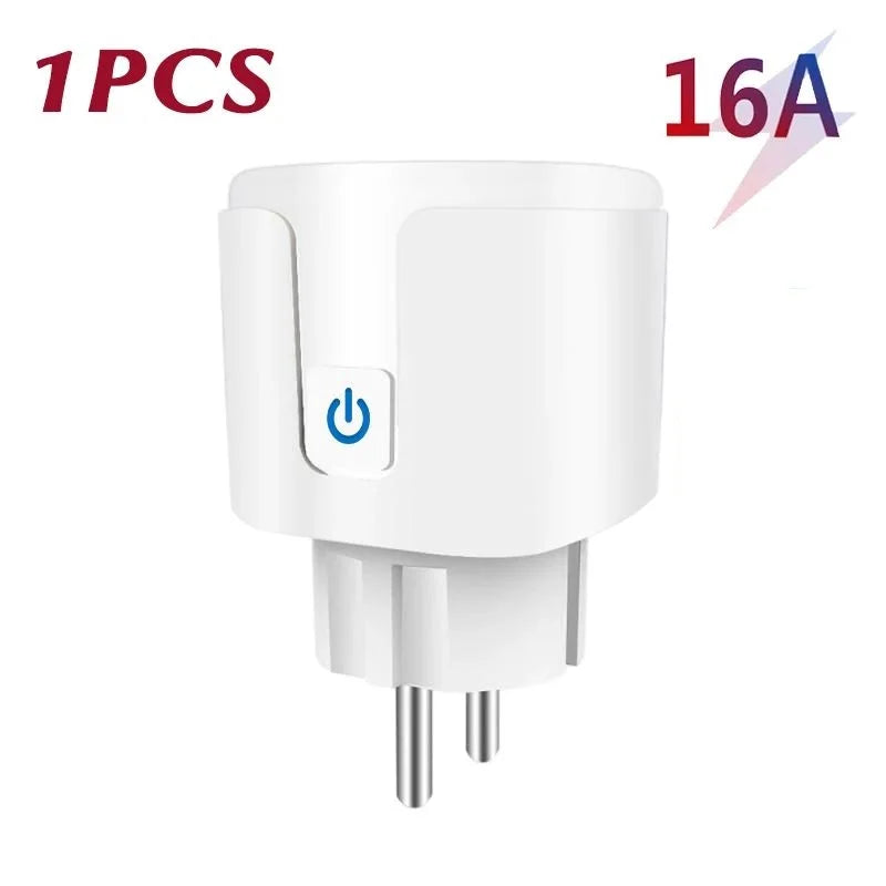 Prise intelligente TUYA WiFi ou Zigbee3.0, ue 16/20A, avec moniteur de puissance, fonction de synchronisation, commande vocale, fonctionne avec Alexa Google Home