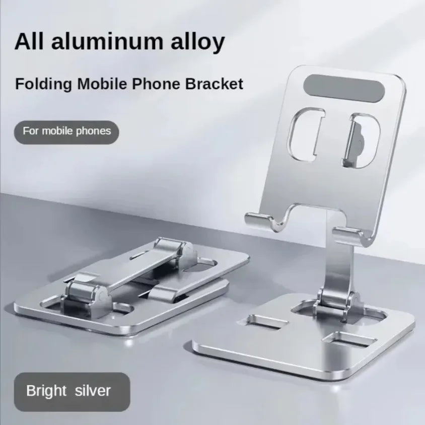 Support de bureau pliable universel Muzisn pour téléphone et tablette, compatible iPhone 12, 13, 14, 15 et 16 pouces, avec support en métal.