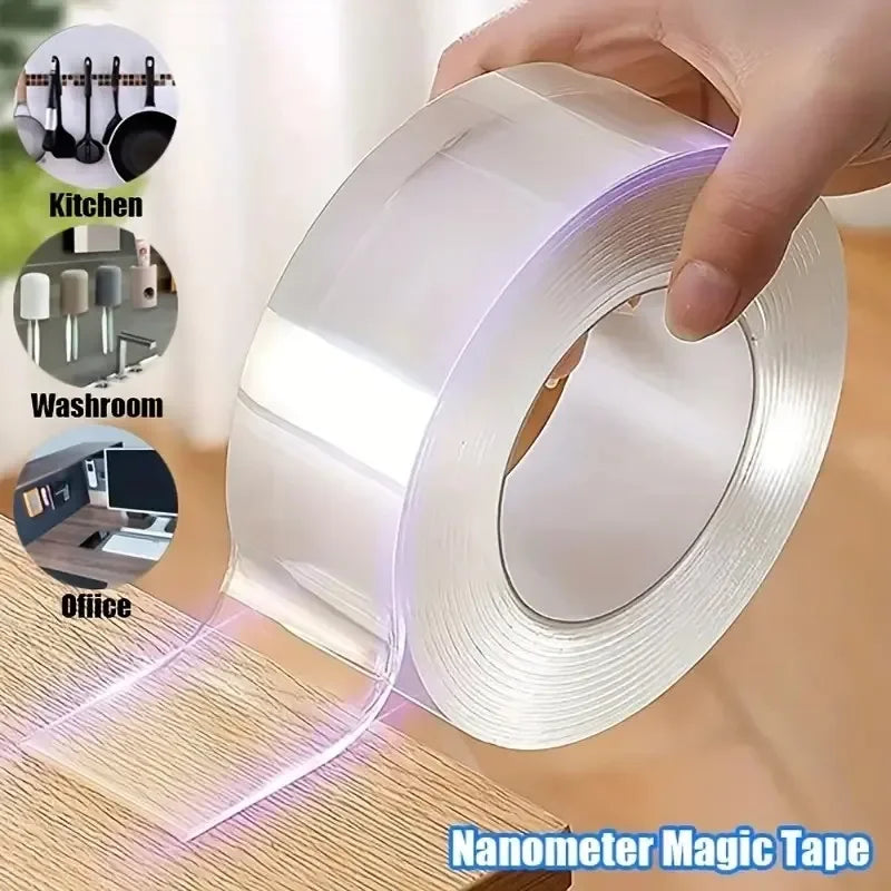 SEAMETAL – ruban adhésif Double face Super résistant, lavable, réutilisable, Transparent, sans Trace, autocollant pour voiture, maison, bureau