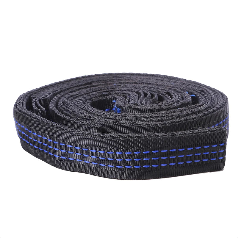 2 sangles de hamac haute capacité de charge 600 lbs de résistance à la rupture, corde de hamac en polyester à 5 anneaux