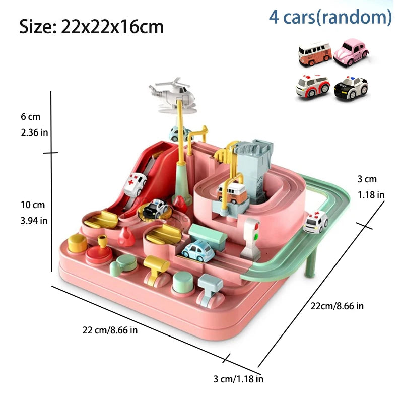 Hot Racing Rail Car Model Train Track Adventure Game Animals Space Rocket Toys Children Educational Brain Mechanical Interactive