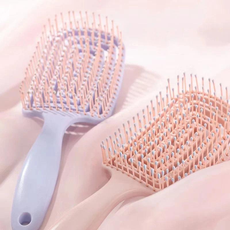 Peigne de Massage élastique ajouré, brosse à cheveux, peigne de Massage du cuir chevelu, démêlant, séchage rapide, outil démêlant, 1 pièce