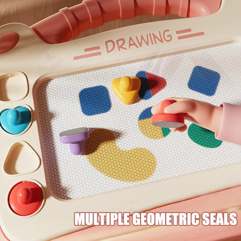 Tableau de dessin magnétique pour enfants, puzzle pour bébé, jouet d'écriture magnétique, tableau de dessin magnétique graffiti, jouet Montessori pour enfants