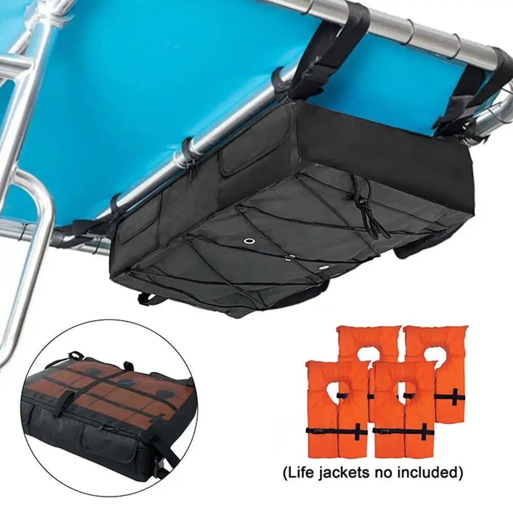 Sacs de stockage pour bateaux de kits d'évacuation en cas d'inondation, gilets de sauvetage, sac de rangement T-top avec corde élastique, sac de rangement étanche en tissu Oxford 600D grande capacité
