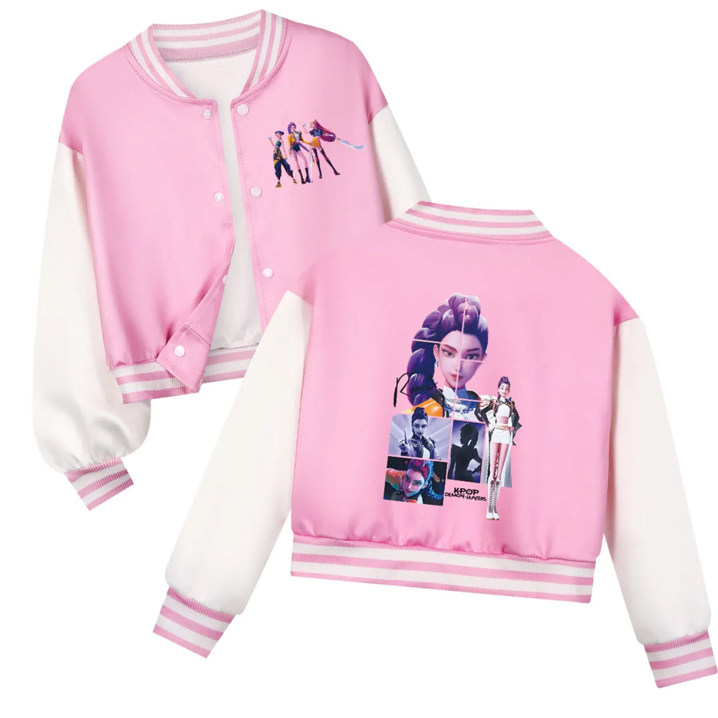 Sweat décontracté pour bébés, filles, costume pour enfants, vêtements KPOP chasseurs de démons Huntrix, uniforme de Baseball pour garçons, printemps-automne