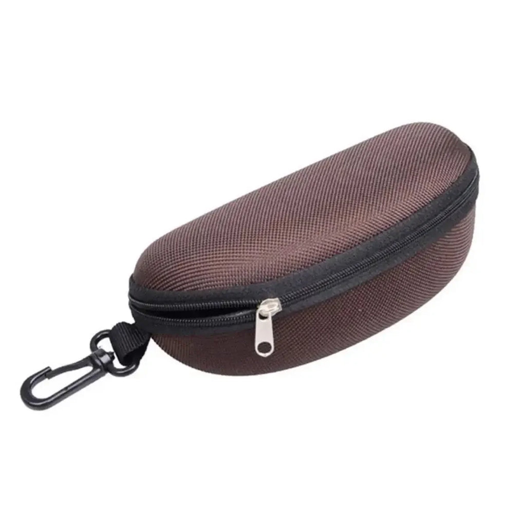 Étui à lunettes de soleil Portable, 1 pièce, protecteur en tissu Oxford dur EVA, étui à lunettes à fermeture éclair avec mousqueton, accessoires pour lunettes unisexes