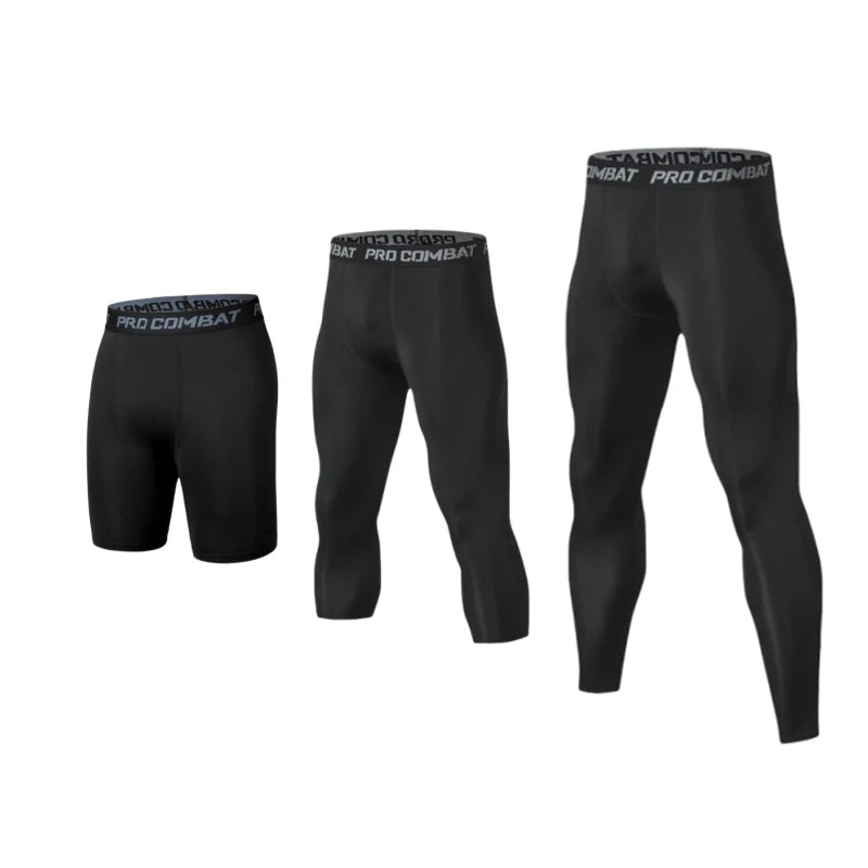 Pantalons de Compression pour hommes, collants, Leggings secs et frais, couche de base de sport, collants de course, Shorts actifs d'entraînement athlétique