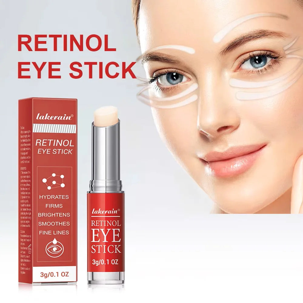 Crème pour les yeux au rétinol éclaircissant les cercles sombres raffermissant la peau, sérum réparateur instantané pour les yeux en bâton pour femmes