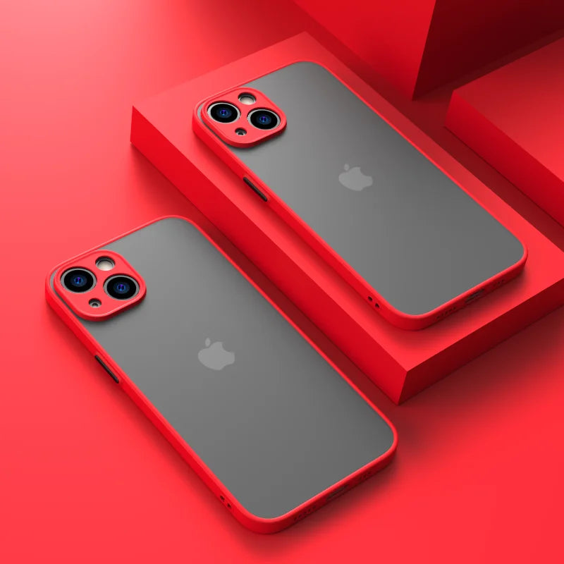 Nouvelle coque de téléphone antichoc Armor Bumper pour iPhone 15, 11, 12, 13 Mini, 14 Pro, XR, X, XS Max, 7, 8 Plus, SE 2020 - Coque rigide en silicone