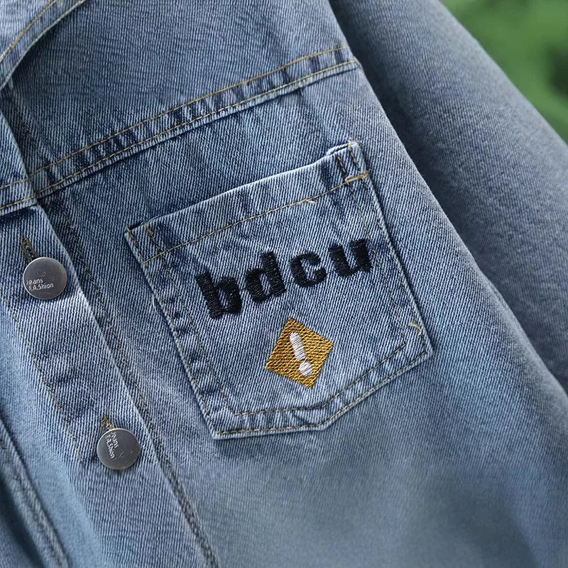 Veste en jean bébé style mignon avec dinosaure pour garçon et fille, manteau décontracté en jean, adorable tenue dinosaure pour bébé (2-11 ans)