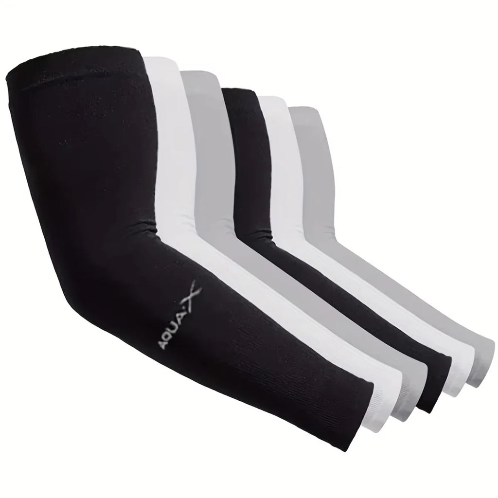 3 pièces manches de glace manches de protection solaire pour hommes manches de protection solaire d'été manches en soie glacée gants de cyclisme en plein air bras