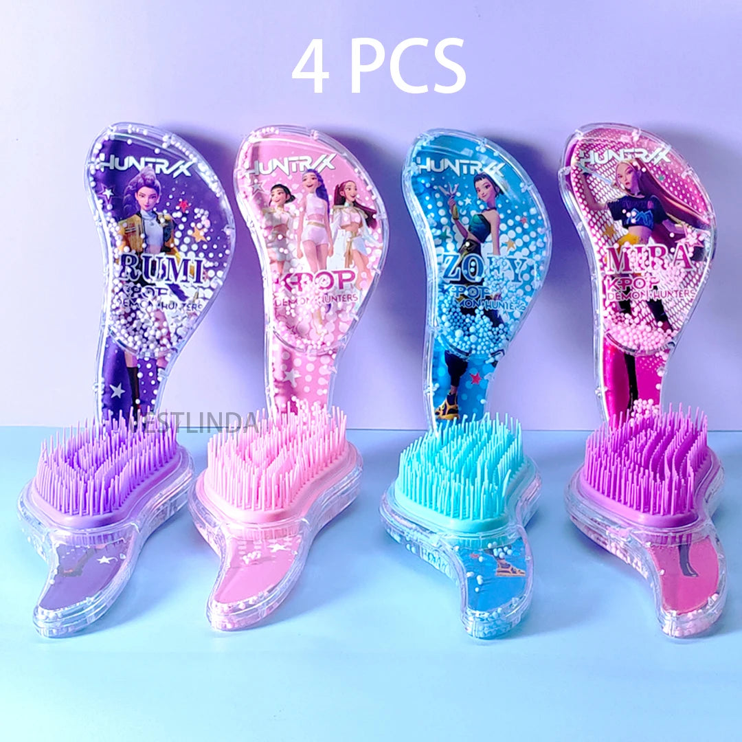 Nouveau peigne à coussin d'air Kpop Demon Hunters, article mignon pour la maison, peigne de massage kawaii, cadeau mignon pour femme, cadeau de Noël mignon et tendance