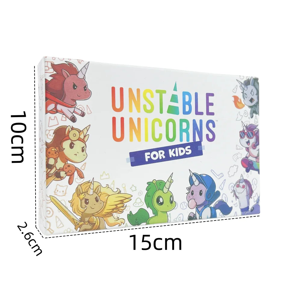Petits Dinosaures Joyeux Licorne Anglais Échecs et Cartes Stratégie Dangers Jeu de Plateau Cartes