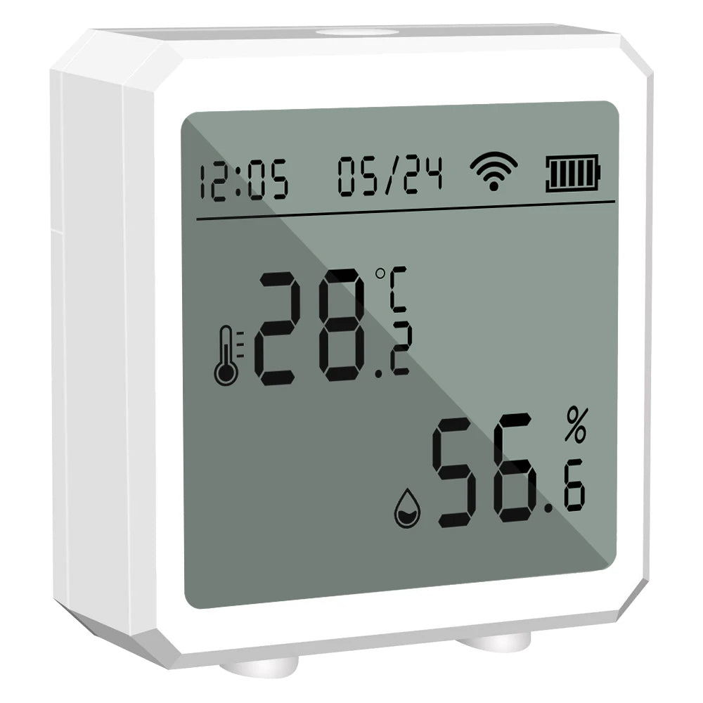 Zigbee – capteur de température et d'humidité, avec application Tuya, écran LCD, affichage numérique, thermomètre sans fil, fonctionne avec la couleur noir ou blanc