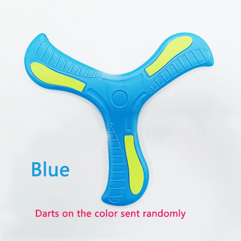 Boomerang souple en forme de croix à trois feuilles pour enfants, disque volant d'extérieur, jouet de sport interactif pour adultes et enfants, idéal pour se détendre et créer des puzzles. Cadeau parfait pour se déconnecter