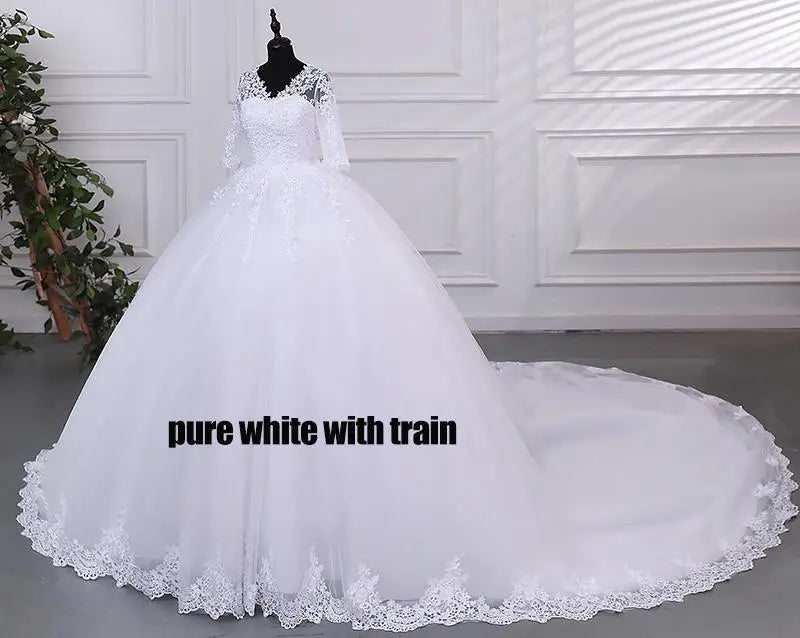 Robe de mariée Ashley Gloria Pure White, élégante robe de bal à col bateau, simple, Vestido De Noiva, grande taille, robe De Mariee