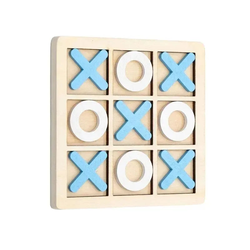 Jeu de puzzle Montessori XO Chess, formes géométriques 3D, jeu de société pour enfants, jouet éducatif en bois