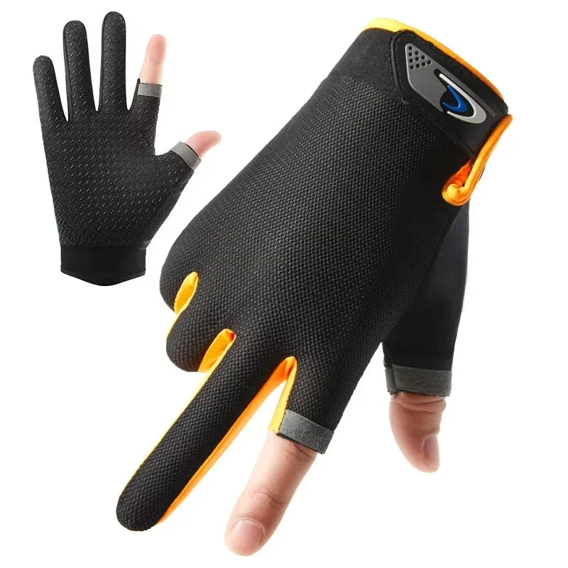Gants demi-doigts en soie glacée, hautement élastiques, respirants et offrant une protection solaire optimale, pour hommes et femmes (1 paire). Gants fins pour activités de plein air : cyclisme, conduite, pêche