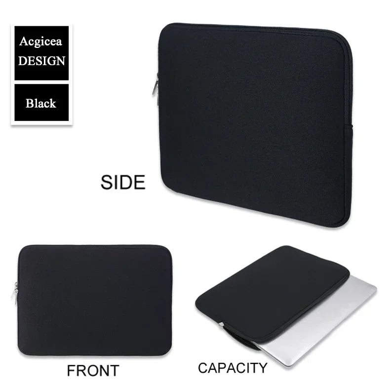 Housse souple pour ordinateur portable 11-15,6 pouces, idéale pour le bureau, les voyages et les affaires. Compatible avec Macbook Air Pro, Xiaomi, Lenovo, HP et Dell.