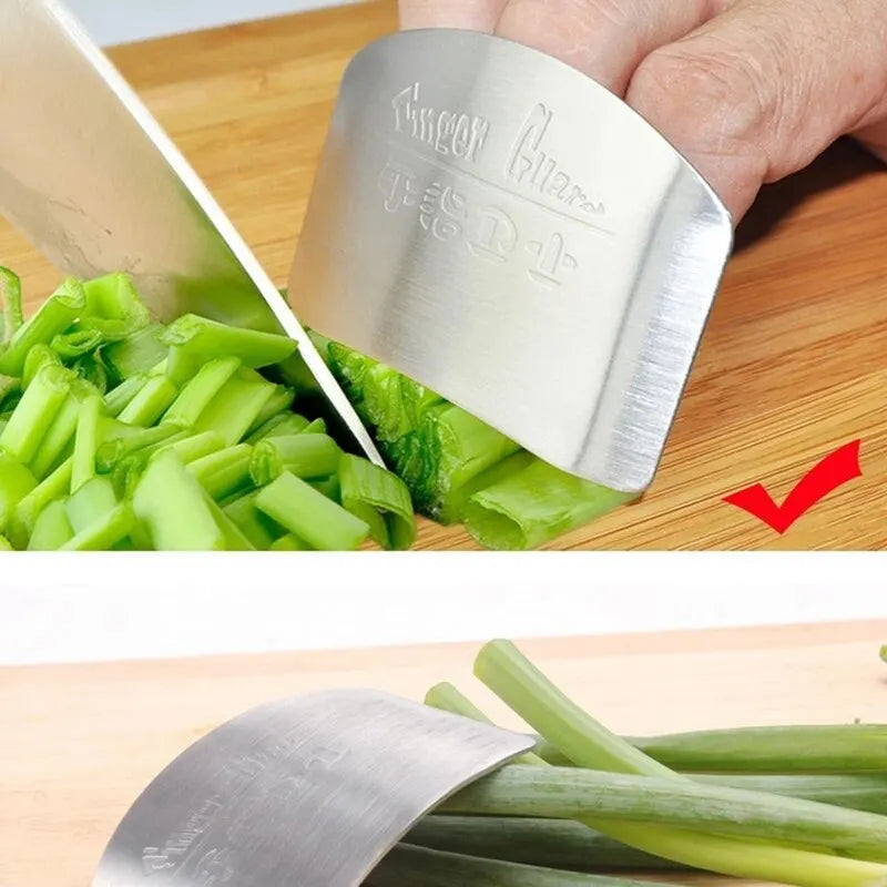 Protège-doigts en acier inoxydable pour protéger les doigts et les mains contre les coupures de couteau, accessoire pour couteaux de cuisine