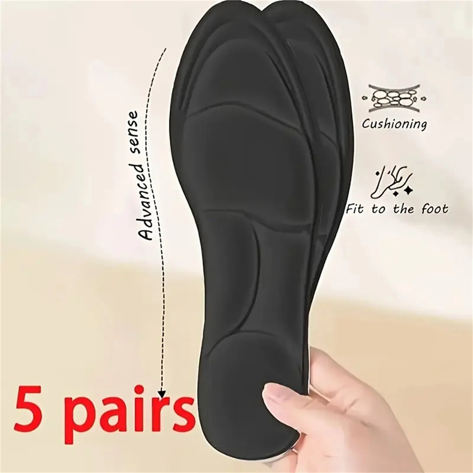 5D Massage Memory Foam Insoles For Shoes Sole Breathable Cushion Sport Running Insoles For Feet Orthopedic Insoles