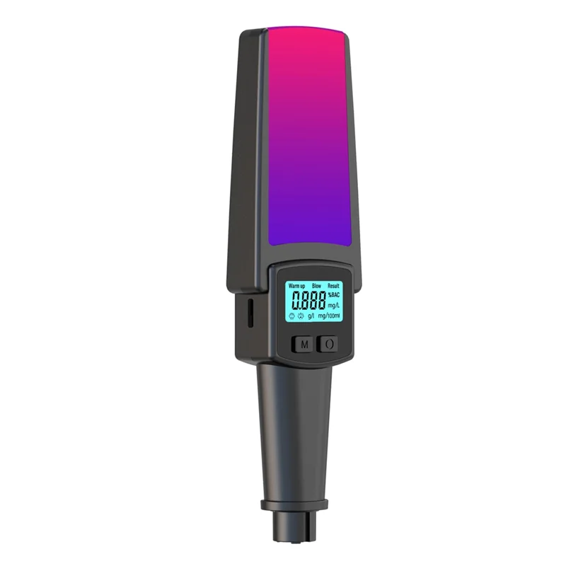 A003 2 en 1 Éthylotest numérique portable avec marteau de sécurité et dispositif anti-retour par souffler