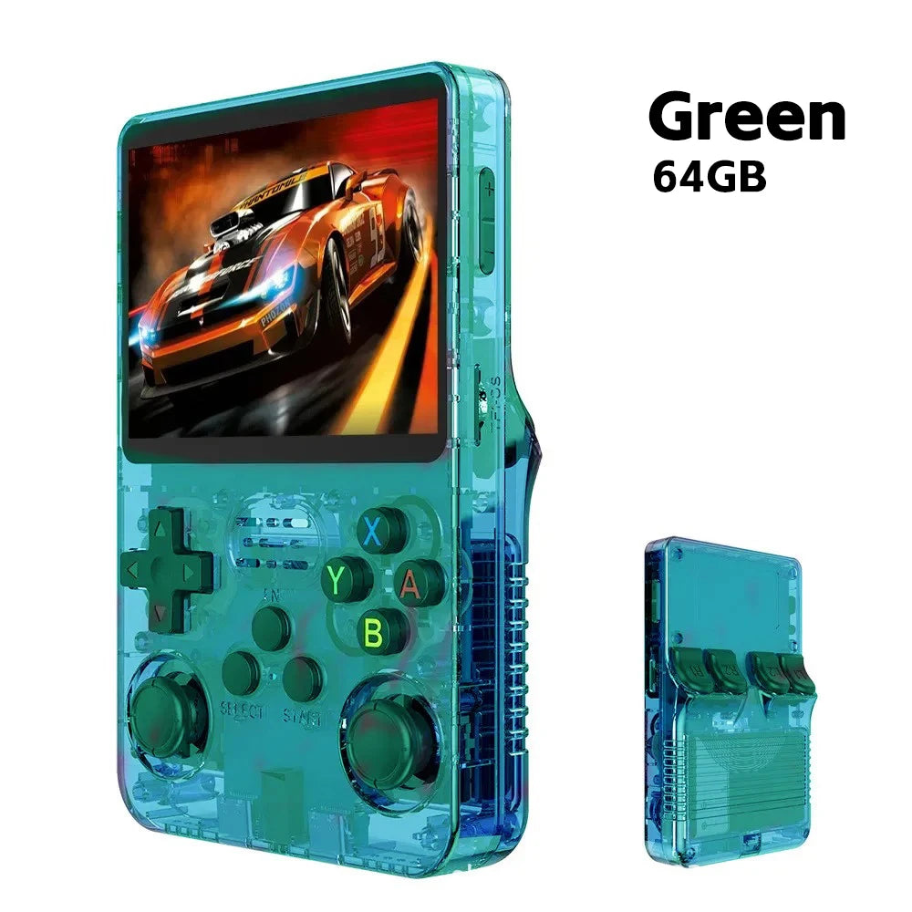 Console de jeu vidéo portable rétro R36S, système Linux, écran IPS de 3,5 pouces, lecteur portable, jeux de 64 Go, plusieurs couleurs sont disponibles