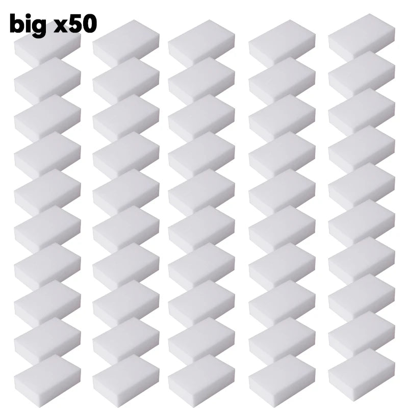 Lot de 5 ou 50 éponges magiques en mélamine, nettoyantes et ultra-absorbantes, pour la cuisine et la salle de bain, outils de nettoyage et produits ménagers