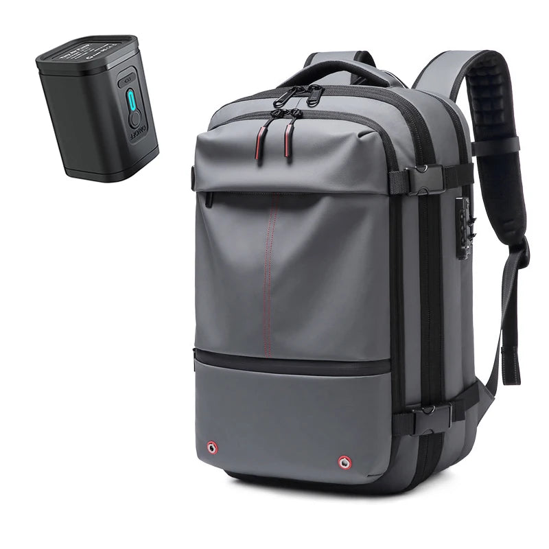 Voyage hommes 17 pouces sac à dos pour ordinateur portable compression sous vide sac à dos affaires grande capacité école sac à dos étendre sac à dos en plein air