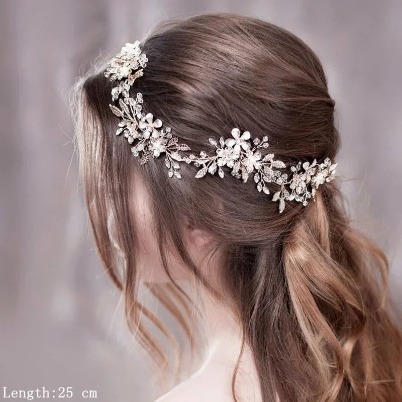 Bandeaux et diadèmes fleuris luxueux, accessoires de coiffure de mariage pour femmes, bijoux de cheveux de mariée, bandeau de mariée, coiffe, serre-tête de fête