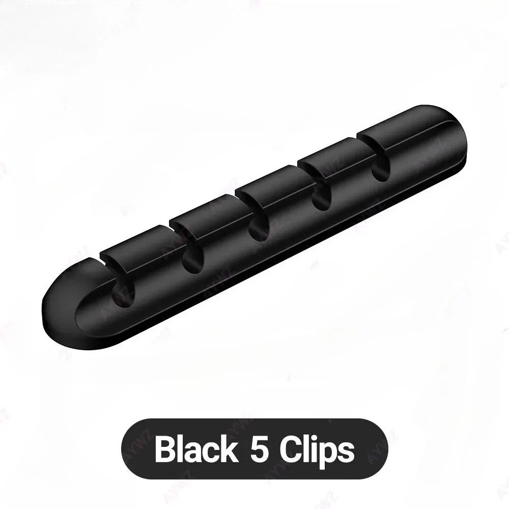 En gros Clips support de câble pour souris, casque, organisateur de fil, organisateur de câble, enrouleur de câble USB en Silicone, gestion bien rangée de bureau