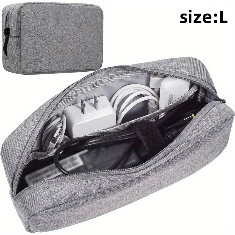 Sacoche de rangement pour câbles et cordons, sac de voyage pour petits appareils électroniques, sac de rangement pour cartes SD et batteries externes