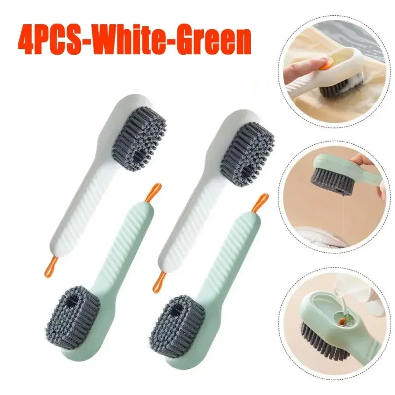 Brosse à chaussures multifonction à la mode, poils doux, liquide rempli, nettoyage de chaussures, accessoires de maison, outils de cuisine propres