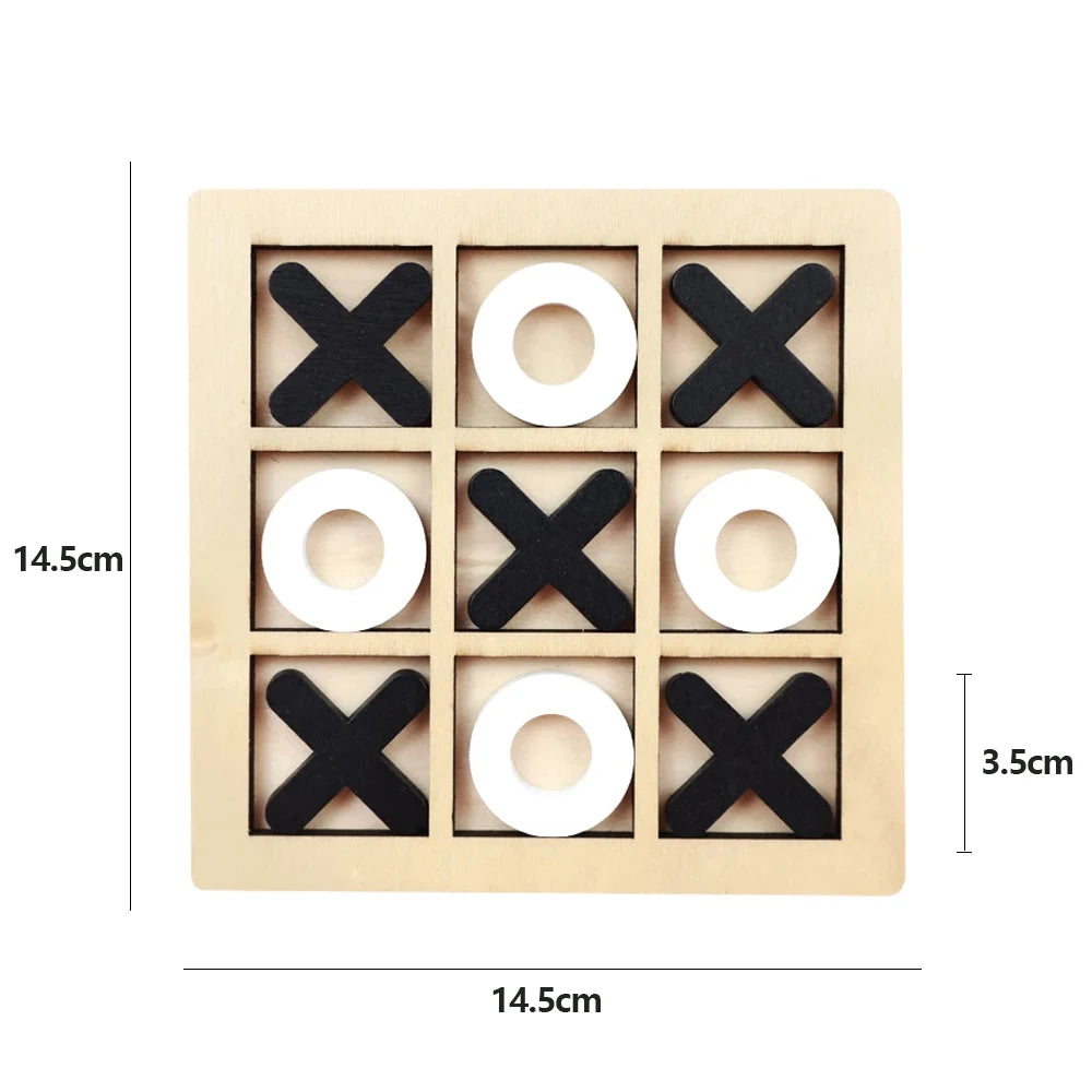 Jeu de puzzle Montessori XO Chess, formes géométriques 3D, jeu de société pour enfants, jouet éducatif en bois