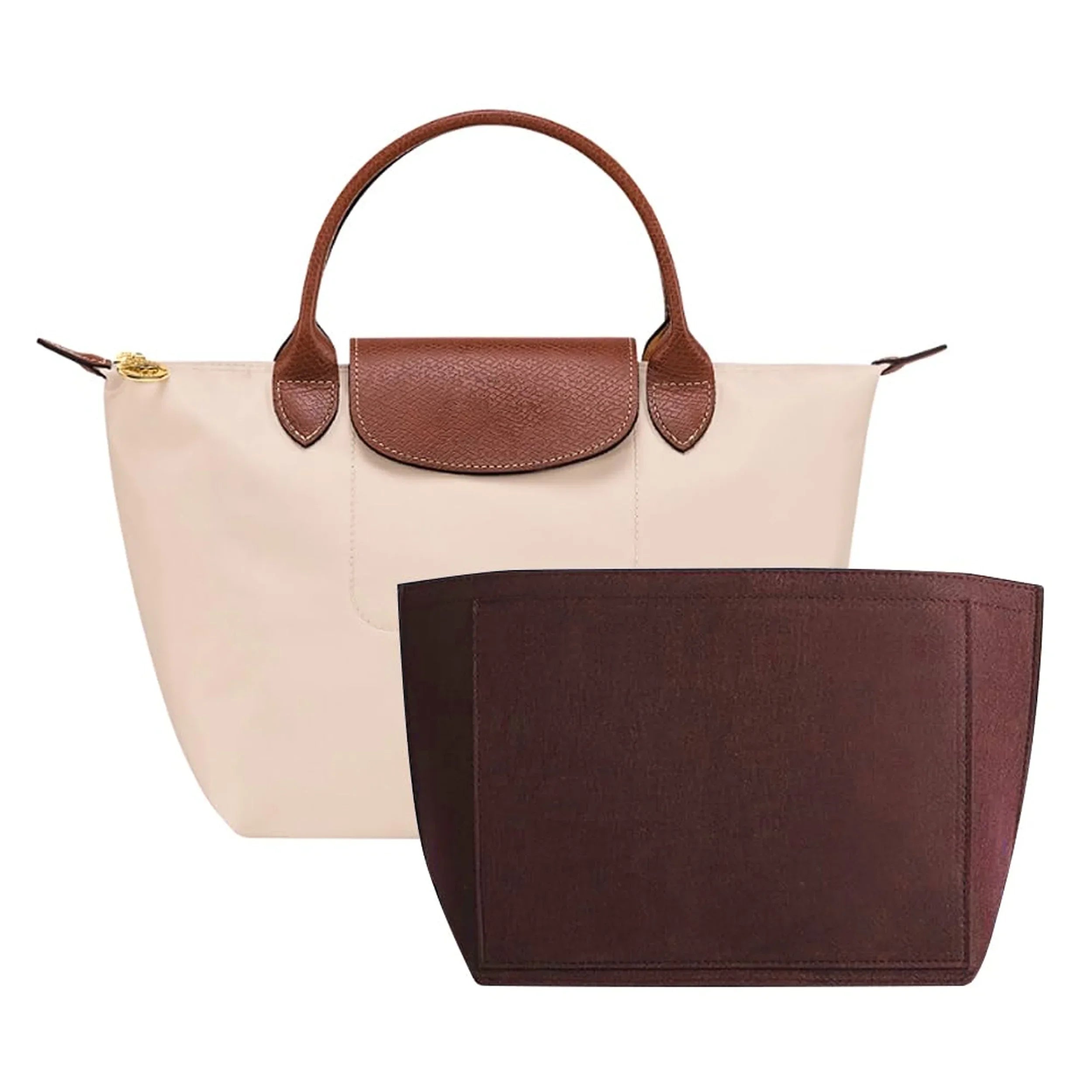 Sac à insertion en feutre adapté au sac à main Longchamp, sac de doublure en tissu feutré, sac de maquillage, Support de voyage, organisateur de sac à main Portable