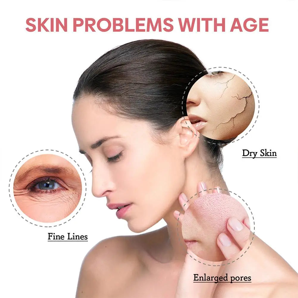 Sérum visage 5 en 1 : Atténue les ridules, raffermit, hydrate et illumine le teint, enrichi en vitamine C et en acide hyaluronique, resserre les pores. Soin de la peau