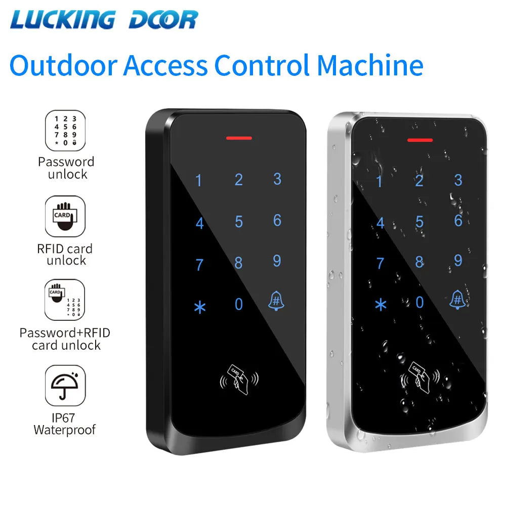 Clavier de contrôle d'accès tactile rétro-éclairé, étanche IP68, RFID 125KHz EM, clavier d'accès extérieur, ouvre-porte, lecteur Wiegand