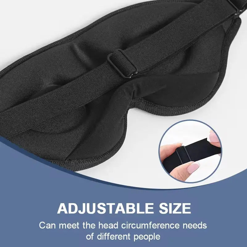 Masque de sommeil 3D profilé, bandeau concave moulé, occultant la lumière, pour femmes et hommes.