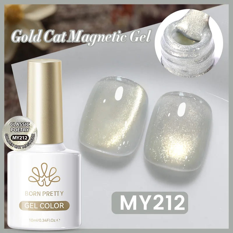 Vernis à ongles magnétique gel BORN PRETTY 10 ml Argent Clair de Couleur Chat - Accessoires pour les ongles - Vernis semi-permanent pour ongles d'automne et d'hiver