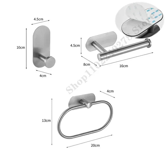 Support mural adhésif pour essuie-tout sous meuble, pour la cuisine et la salle de bain. Porte-rouleau d'essuie-tout doré