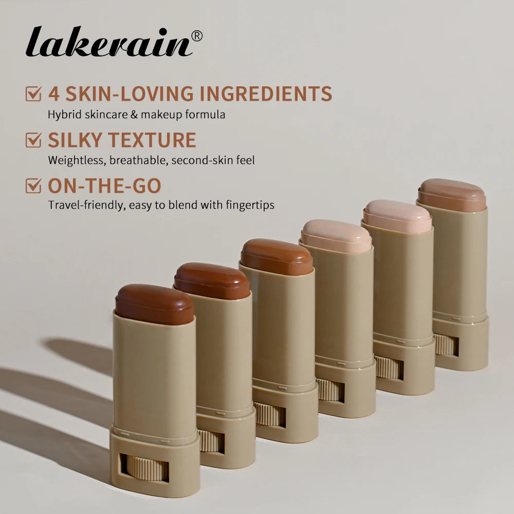 Fond de teint teinté, correcteur en stick, sérum de teint en stick, effet lissant et repulpant, haute couvrance, format voyage, teint bronze