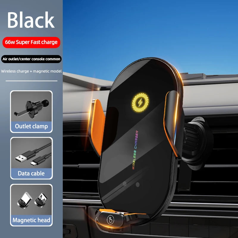 Support de téléphone magnétique à ventilation automatique pour voiture, chargeur sans fil, Station de charge rapide à Induction pour iPhone 16 15 14 13 Samsung Xiaomi