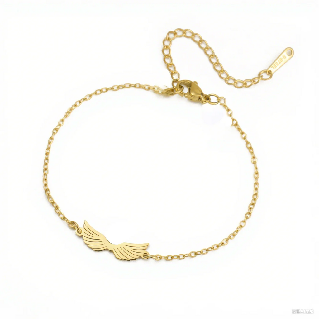 Bracelet pendentif aile d'ange Lucktune pour femme, bracelet à chaîne en acier inoxydable et perles, style Kpop tendance 2025, nouveauté bijou, cadeau de mariage