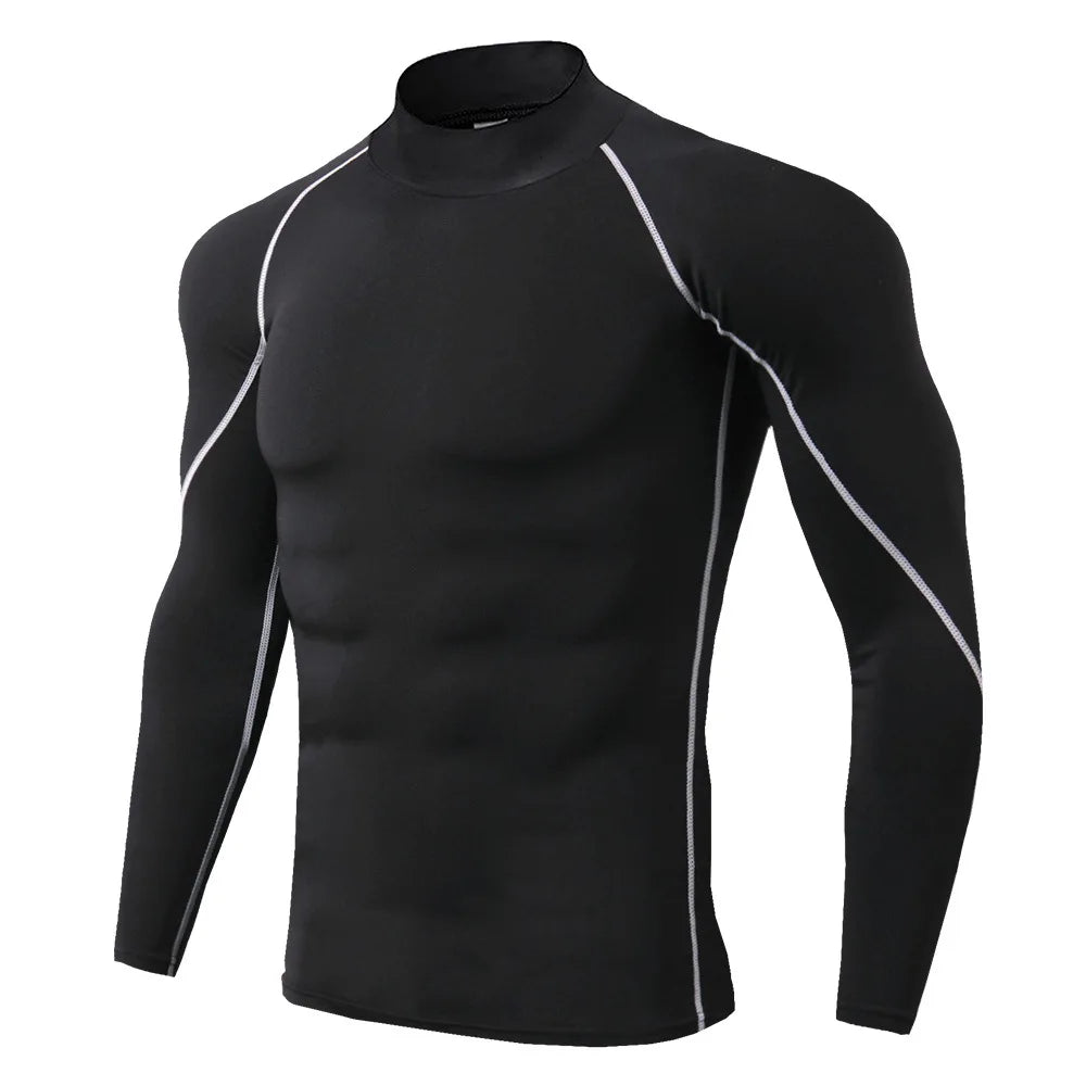 T-shirt de Sport de musculation pour hommes, séchage rapide, chemise de course à manches longues, haut de Compression, T-shirt de gymnastique, Fitness serré Rashgard