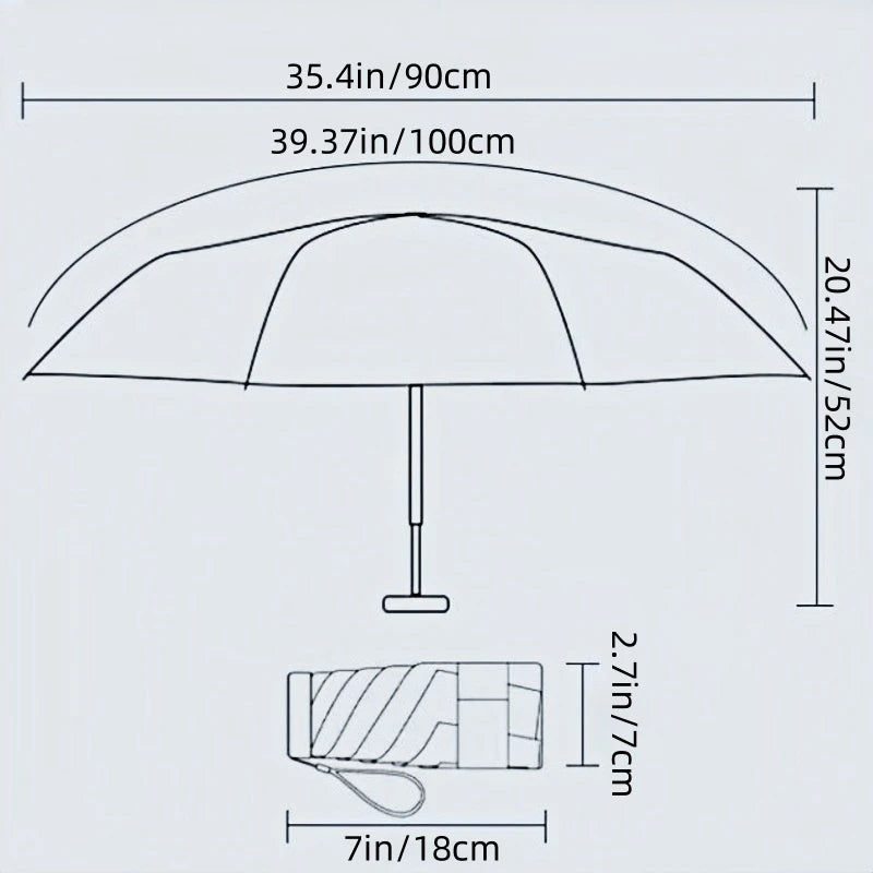 55% de réduction Mini parasol petite poche pluie parapluie vinyle pliant UV Protection ultraviolette pare-soleil poche Parasol Capsule