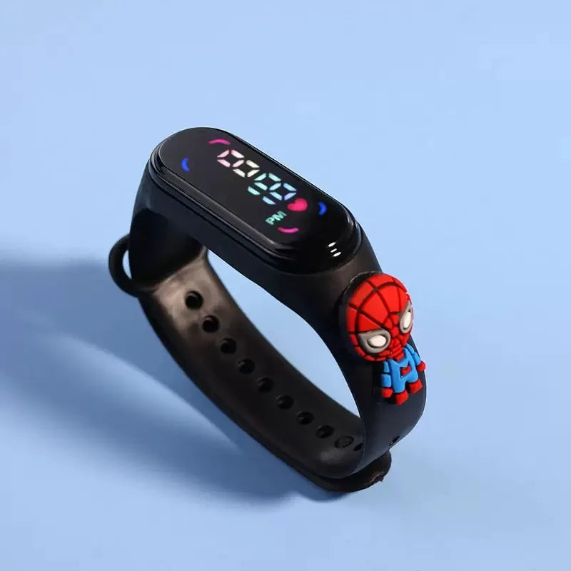 Disney Fashion Mickey Children Watches For Girls Electronic Bracelet Sports Touch LED  Doll Kids Watch Women Waterproof Clock