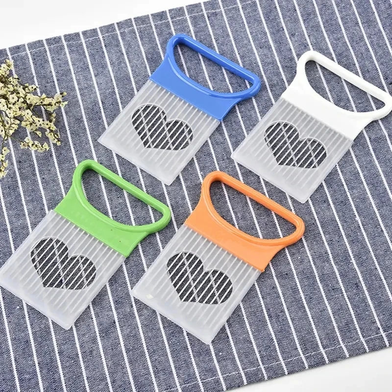 Support de coupe d'oignon en acier inoxydable, trancheur d'aliments, Assistant de coupe d'oignon de tomate, fourchette de coupe de légumes, Gadgets de cuisine