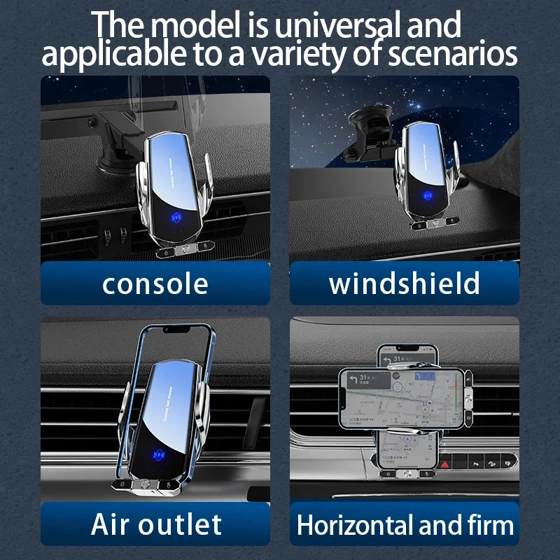 Support de téléphone magnétique à ventilation automatique pour voiture, chargeur sans fil, Station de charge rapide à Induction pour iPhone 16 15 14 13 Samsung Xiaomi